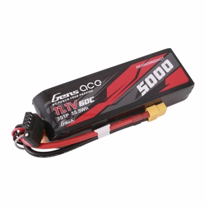 Литий-полимерный аккумулятор Gens ace G-Tech 5000 мА·ч, 11,1 В, 60C, 3S1P с разъемом XT60