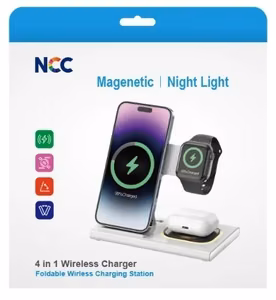 Juhtmevaba charging station NCC 4in1 (Phone,Watch,Pods)