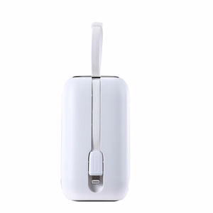Joyroom mini powerbank 10000mAh värviline seeria 22.5W koos 2 sisseehitatud USB C ja Lightning kaabliga valge (JR-L012)