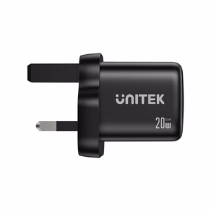 Unitek GaN võrgulaadija USB-A ja USB-C 20W must