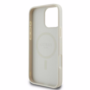 Guess Peony Script Logo MagSafe iPhone 16 Pro Ümbris - valge