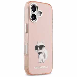 Karl Lagerfeld IML Aquarelle Choupette & Logo MagSafe iPhone 17 Ümbris - Roosa