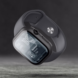 AmazingThing Radix Klaas Ekraanikaitse koos Ümbris jaoks Apple Kell Seeria 11 46mm - must