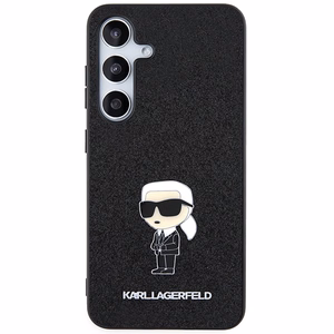 Karl Lagerfeld Fixed Glitter Ikonik Logo Metal Pin ümbris jaoks Samsung Galaxy S24+ - must