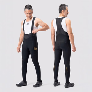 Rockbros YDCK012-1 Long Fleece Bib Tights with Pad Size S - Black