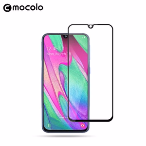 Mocolo 3D 9H Full Glue karastatud ekraanikaitseklaas seadmele Samsung Galaxy A40, musta raamiga
