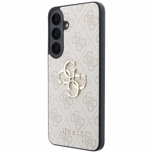 Guess Leather 4G Metal Logo ümbris Samsung Galaxy S26 FE – roosa