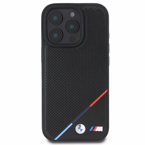 BMW M Perforated Tricolor Line MagSafe Ümbris jaoks iPhone 16 Pro - must