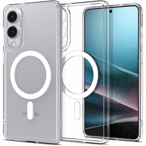 Чехол Spigen Ultra Hybrid Mag совместимый с MagSafe для Samsung S25 Edge прозрачный белый