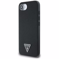 Guess Grained Triangle MagSafe ümbris jaoks iPhone 16e - must