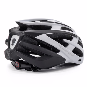 Wozinsky MTB jalgrattakiiver eemaldatava visiiri ja tagumise USB tulega M - must ja valge