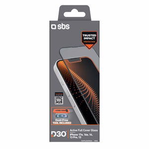 SBS D3O karastatud klaas koos aplikaatoriga iPhone 13 / 13 Pro / 14 / 16e / 17e jaoks