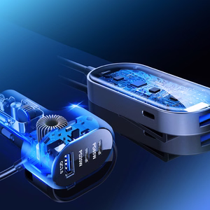 3mk Double autolaadija, 135 W, PD/QC/PPS, USB 2A4C, must/hall