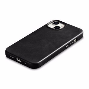 iCarer Oil Wax Premium Leather Case iPhone 14 Plus Magnetic Leather Case MagSafe must (WMI14220703-BK)