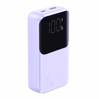 Joyroom JR-PBC06 mini energiapank sisseehitatud USB-C / Lightning kaablitega 30W 10000mAh - lilla