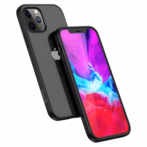 Crong Clear Cover ümbris seadmele iPhone 12 Pro Max, must