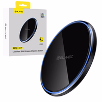 Blavec induktsioonlaadija BQI-07 Qi 15W UniCharge (BQI07-QIB) must klaasist