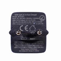 Laadija Joyroom "TCG01" Must 65W (2xPD / QC3.0) + "Type-C / Type-C" 120cm kaabel