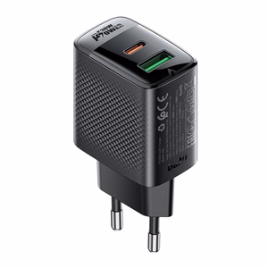 Acefast A98 Network Laadija GaN USB-A / USB-C PD 30W - must