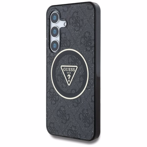GUESS ümbris jaoks SAMSUNG S25 GUHMS25SHG4PRTGK (Magnetic IML Metal Glitter 4G Circle Triangle) must