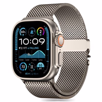 Tech-Protect Milano strap jaoks Apple Watch 6 / 7 / 8 / 9 / 10 / SE / Ultra 1 / 2 (44 / 45 / 46 / 49 MM) - titanium