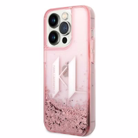 Karl Lagerfeld KLHCP14LLBKLCP iPhone 14 Pro 6.1 "roosa / roosa hardcase Liquid Glitter Big KL