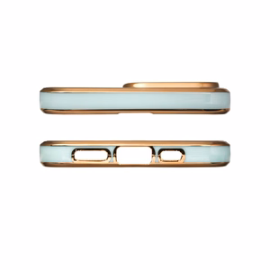 Lighting Color Case для Xiaomi Redmi Note 11 гелевая крышка с золотой рамкой мятный
