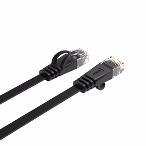 Orico PUG-C6B CAT6 1000Mbps RJ45 Ethernet võrgukaabel, lame LAN, 3m - must