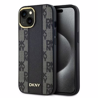 DKNY Leather Checkered Mono Pattern MagSafe Ümbris jaoks iPhone 15/14/13 - Must