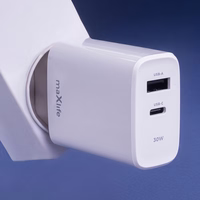Maxlife MXTC-10-30AC PD QC laadija 1x USB-C 1x USB 30W valge