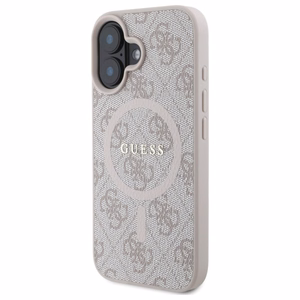 Guess 4G Ring Classic Logo MagSafe iPhone 16 Ümbris - Roosa