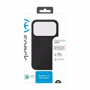 Speck Presidio2 Grip MagSafe ümbris seadmele iPhone 17 Pro, Black / Slate Grey värvitoonis