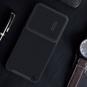Чехол Nillkin Textured S для Samsung Galaxy S23+ бронированный с защитой камеры чёрный