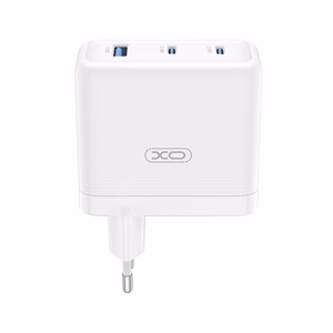 XO seinalaadija CE35 PD 100W 2x USB-C 1x USB valge