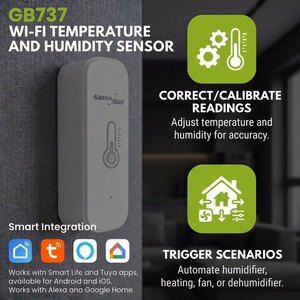 GreenBlue GB737 – siseruumi Wi-Fi temperatuuri- ja niiskusandur, 3,0 V, 2× LR03