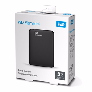 Väline kõvaketas Western Digital Elements Portable 2TB USB 3.0 must