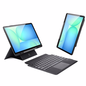 Dux Ducis DK-seeria taustvalgustusega klaviatuurümbris Samsung Tab S10 FE+ (Plus) jaoks, must