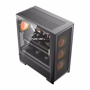 DarkFlash AIRNOVA arvutikorpus (must) + 3 ventilaatorit