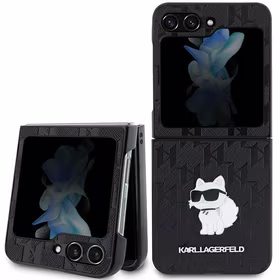 Karl Lagerfeld Saffiano Monogram Choupette Pin ümbris jaoks Samsung Galaxy Z Flip 5 - must