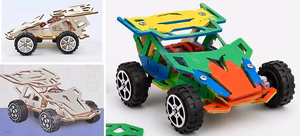 Wooden Assembly Kit Remote Control Car, STEM Educational Toy