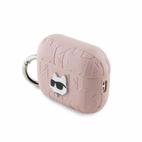 Karl Lagerfeld Monogram Choupette Head ümbris jaoks AirPods Pro 2 - roosa