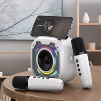 Blavec kantav Bluetooth kõlar WS-08 Karaoke Idol 8W 2 mikrofoniga valge