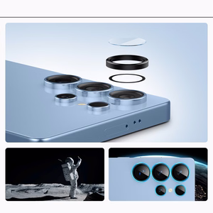 Защита камеры Spigen Optik Pro GLAS.TR EZ FIT 2 шт. для Samsung Galaxy S25 Ultra - чёрный
