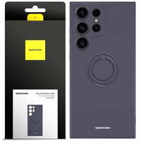 Spacecase Silikoonist ümbris rõngaga Galaxy S23 Ultra must