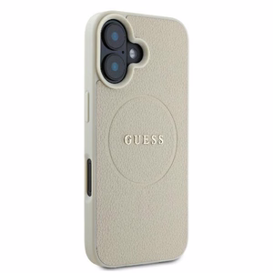 Guess Grained Ring MagSafe ümbris jaoks iPhone 16 - beige