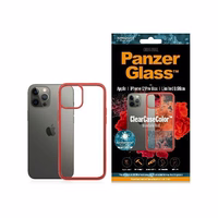PanzerGlass ClearCase ümbris jaoks iPhone 12 Pro Max - läbipaistev and punane