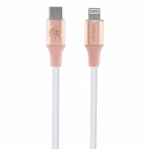 Guess Ebossed Logo USB-C / Lightning Kaabel 1.5m Fast Charging - roosa