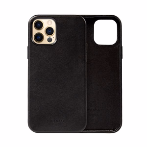 Crong Essential Cover ümbris seadmele iPhone 12 Pro Max, kunstnahast, must