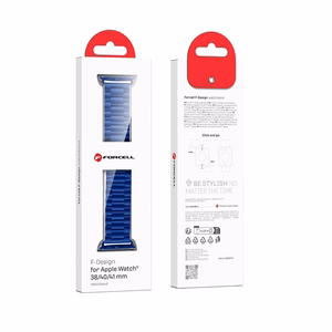 Strap to Apple Watch Forcell F-Design FA10 steel clasp 42 / 44 / 45 / 49 mm blue