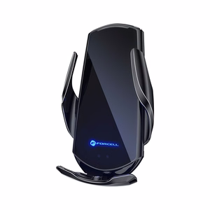 Juhtmevaba car phone hoidja automatic Forcell F-Grip HS1 Qi 15W windshield / air vent must